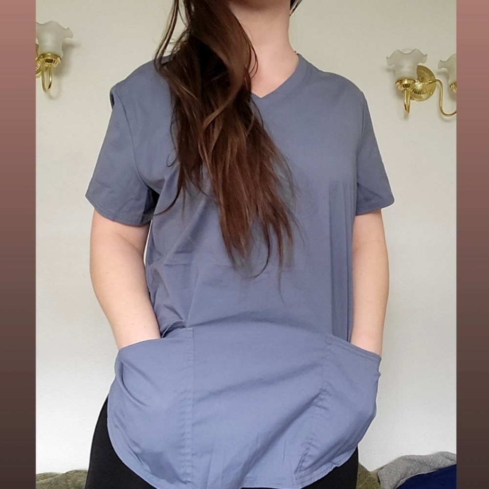 Grey Scrub Top